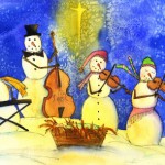 Snowmen making music