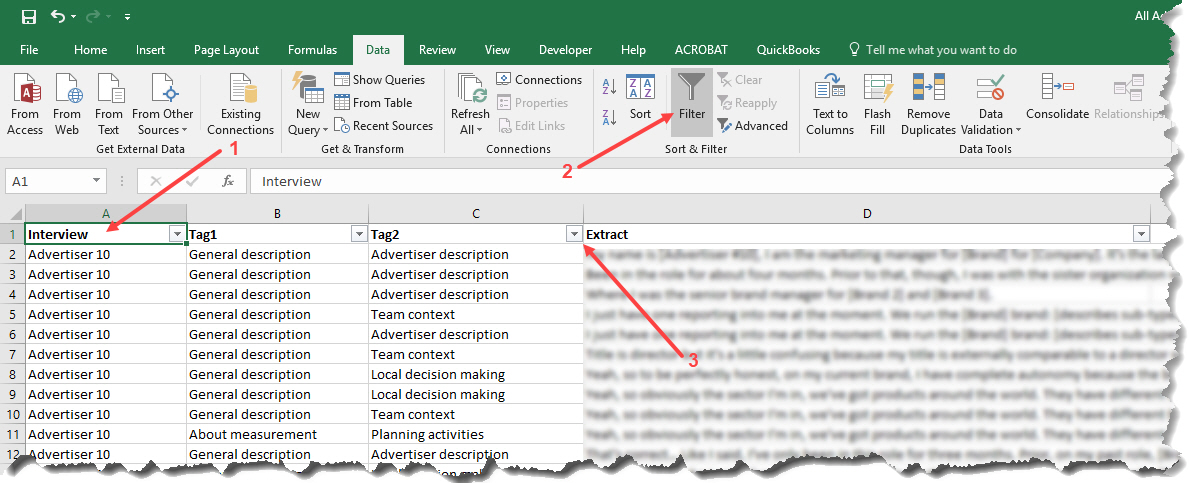 9 - Use Excel filters to analyze data