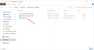 Where to find your output file